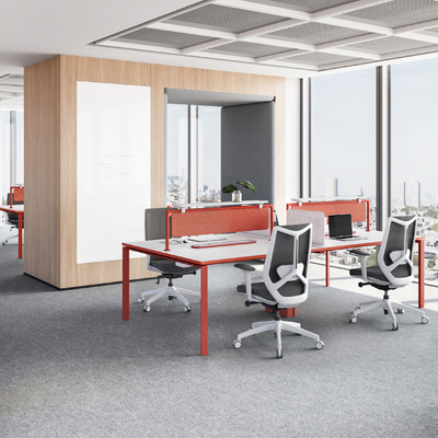 MC3.0 Sleek Design 4 Seater Office Workstation With Privacy Panels And Pegboard