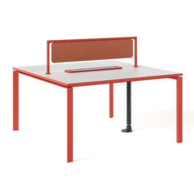 FLEX 2 person double-sided workstation  Computer Workstation Face To Face For Team Collaboration Red