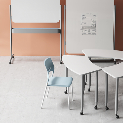 FLEX Circular Arc Shaped Modular Conference Tables With Casters Contemporary Design