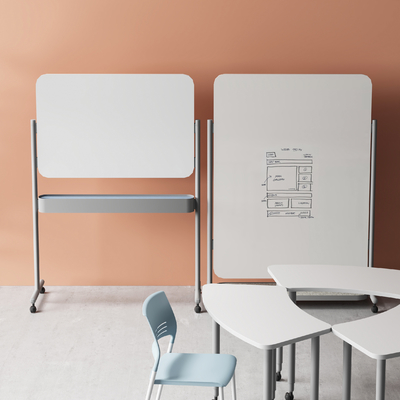 Flex Magnetic Whiteboard On Wheels Easy Mobility Portable Rolling Whiteboard