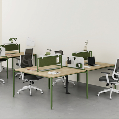 FLEX Vibrant Color Modern Office Workstation Desk With Height Adjustable Legs