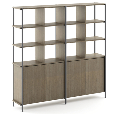 FLEX Sleek Finish Partition Display Cabinet Optimize Space Office Room Dividers
