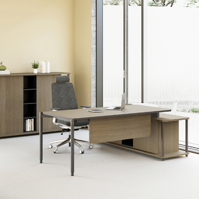 FLEX Sleek Design Modern Executive Office Desk Rounded Edges For Managerial Spaces