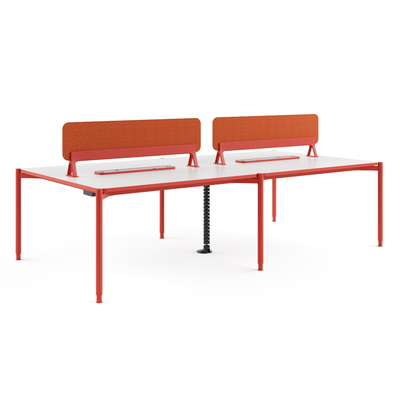 FLEX 4 Person Double Sided Workstation Modern With Integrated Cable Management