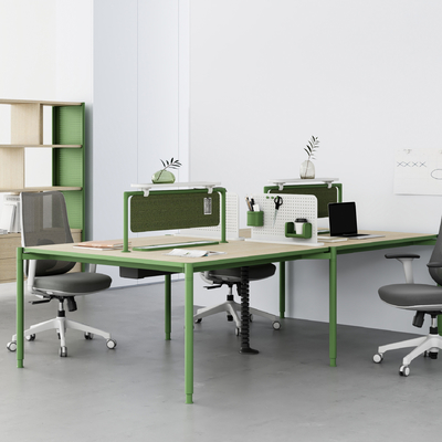 FLEX Vibrant Color Modern Office Workstation Desk With Height Adjustable Legs