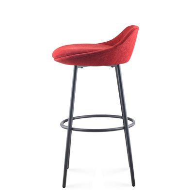 Sturdy Metal Frame Bar Chair Office Lounge Furniture Sleek Design Custom Size