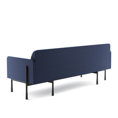 Soft Fabric Modern Office Sofa Three Seater Couch RAL Color With Sturdy Metal Legs
