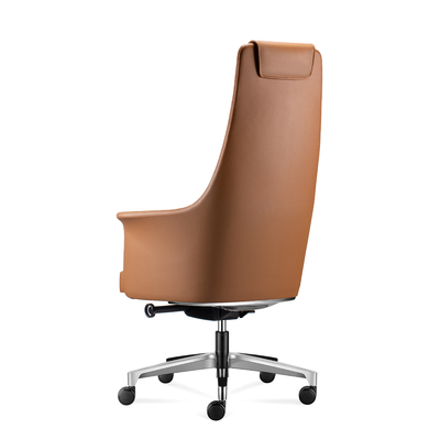Luxury Executive Office Leather Chairs With Wheels and Adjustable Height