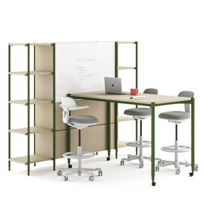 FLEX Office Rectangular Versatile Modular Table With Casters For Easy Repositioning