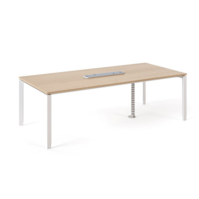 MC3.0 Modern Office Conference Desk Smooth Surface Rectangular With Cable Management
