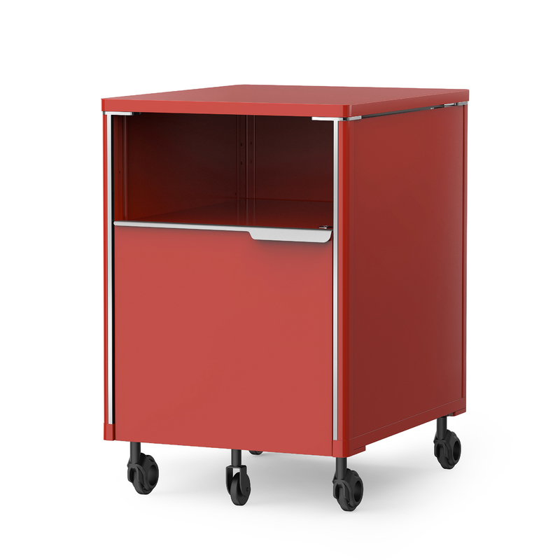FLEX RAL Color Metal pedestal file cabinet , Office Storage Cabinet With Wheels
