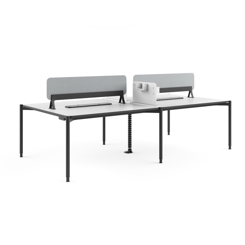 FLEX 4 Person Desk Workstation Circular Corner Customized Modern Work Stations