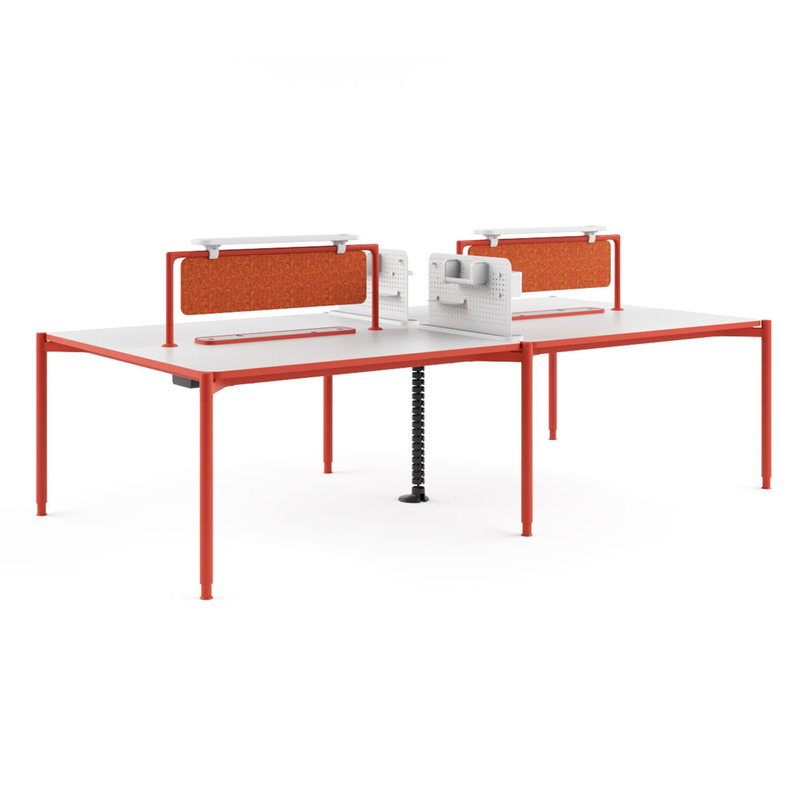 FLEX Modern Aesthetics Design 4 People Workstation Desk With Collaborative Seating