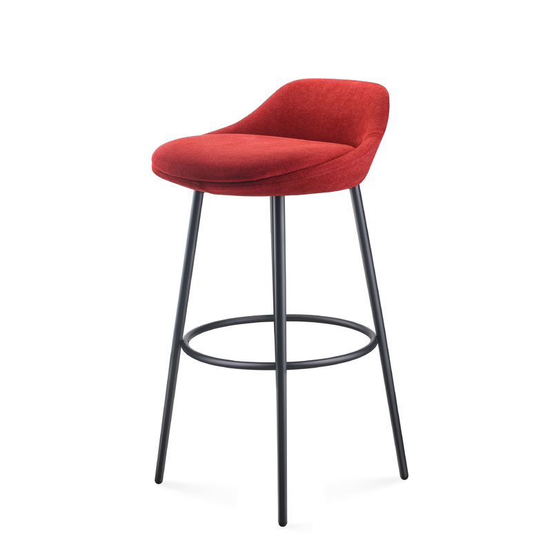 Sturdy Metal Frame Bar Chair Office Lounge Furniture Sleek Design Custom Size